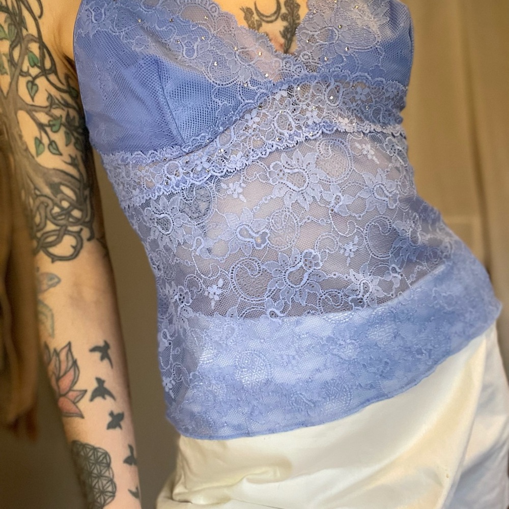 Lace Camisole in Light Blue